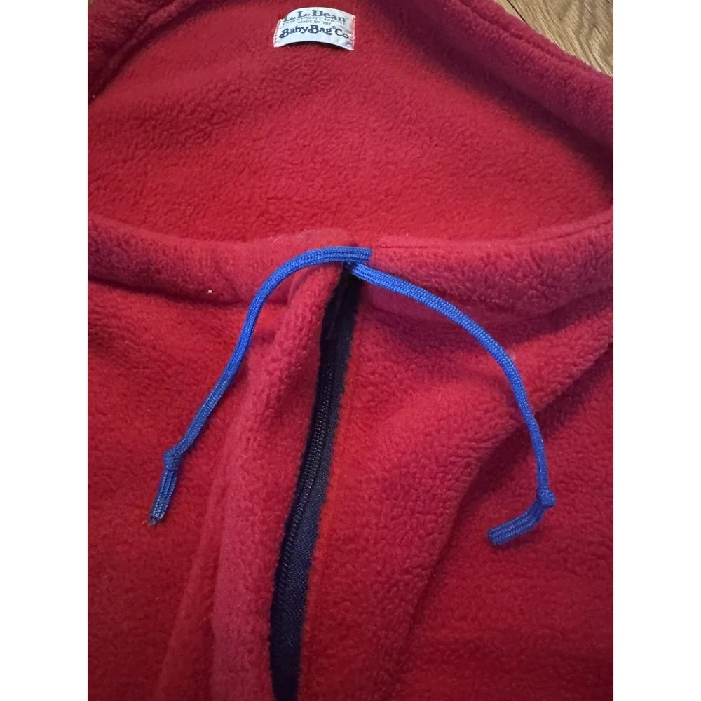 Vintage LL Bean Baby Bag Red Sleeping Sack Newborn Size‎ Polar Plus zip USA Made